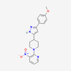 methyl 4-{3-[1-(3-nitro-2-pyridinyl)-4-piperidinyl]-1H-pyrazol-5-yl}phenyl ether