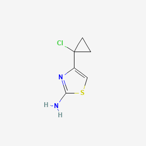 molecular formula C6H7ClN2S B2883533 4-(1-Chlorocyclopropyl)-1,3-thiazol-2-amine CAS No. 2111428-60-3