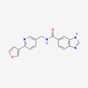 N-((6-(furan-3-yl)pyridin-3-yl)methyl)-1H-benzo[d]imidazole-5-carboxamide