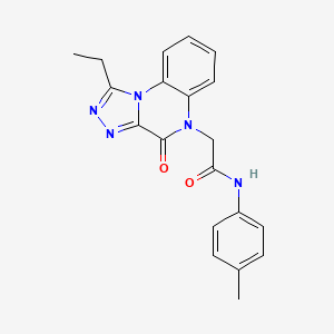 molecular formula C20H19N5O2 B2883537 2-(1-ethyl-4-oxo-[1,2,4]triazolo[4,3-a]quinoxalin-5(4H)-yl)-N-(p-tolyl)acetamide CAS No. 1359149-68-0