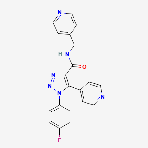 molecular formula C20H15FN6O B2883540 N-(3-ethoxypropyl)-3-[2-(4-fluorophenoxy)pyrimidin-5-yl]benzamide CAS No. 1226448-92-5