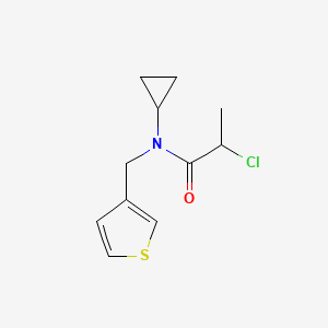 molecular formula C11H14ClNOS B2883553 2-chloro-N-cyclopropyl-N-(thiophen-3-ylmethyl)propanamide CAS No. 1247639-83-3