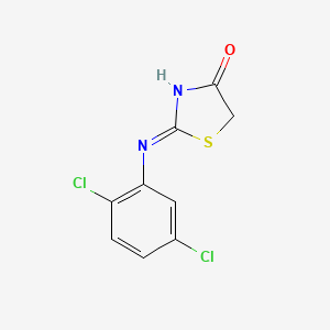 molecular formula C9H6Cl2N2OS B2883584 (2Z)-2-[(2,5-dichlorophenyl)imino]-1,3-thiazolidin-4-one CAS No. 101869-79-8