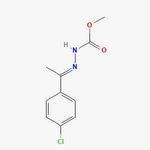 molecular formula C10H11ClN2O2 B2883586 2-[1-(4-氯苯基)乙叉基]-1-肼基甲酸甲酯 CAS No. 95855-11-1