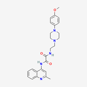molecular formula C25H29N5O3 B2883588 N1-(2-(4-(4-methoxyphenyl)piperazin-1-yl)ethyl)-N2-(2-methylquinolin-4-yl)oxalamide CAS No. 1049418-16-7