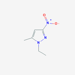 molecular formula C6H9N3O2 B2883594 1-ethyl-5-methyl-3-nitro-1H-pyrazole CAS No. 1005576-92-0