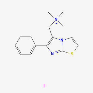 molecular formula C15H18IN3S B2883601 Trimethyl-[(6-phenylimidazo[2,1-b][1,3]thiazol-5-yl)methyl]azanium;iodide CAS No. 173605-81-7