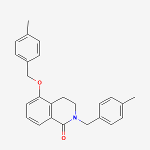 molecular formula C25H25NO2 B2883602 2-(4-methylbenzyl)-5-((4-methylbenzyl)oxy)-3,4-dihydroisoquinolin-1(2H)-one CAS No. 850906-14-8