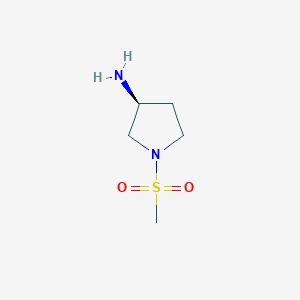 molecular formula C5H12N2O2S B2883605 (3S)-1-methanesulfonylpyrrolidin-3-amine CAS No. 651056-84-7; 773053-81-9