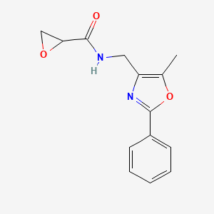 N-[(5-Methyl-2-phenyl-1,3-oxazol-4-yl)methyl]oxirane-2-carboxamide