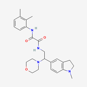 molecular formula C25H32N4O3 B2883639 N1-(2,3-二甲基苯基)-N2-(2-(1-甲基吲哚林-5-基)-2-吗啉乙基)草酰胺 CAS No. 922067-91-2