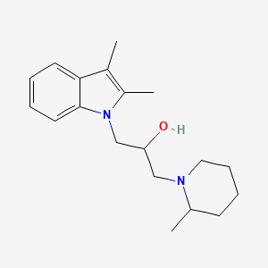 molecular formula C19H28N2O B2883649 1-(2,3-二甲基-1H-吲哚-1-基)-3-(2-甲基哌啶-1-基)丙烷-2-醇 CAS No. 865613-01-0