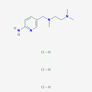 B2883653 N'-[(6-Aminopyridin-3-yl)methyl]-N,N,N'-trimethylethane-1,2-diamine;trihydrochloride CAS No. 2445792-48-1