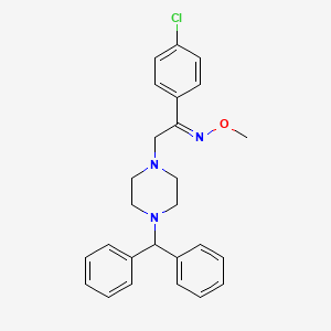 molecular formula C26H28ClN3O B2883655 2-(4-benzhydrylpiperazino)-1-(4-chlorophenyl)-1-ethanone O-methyloxime CAS No. 478049-95-5