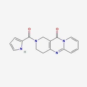 molecular formula C16H14N4O2 B2883656 2-(1H-pyrrole-2-carbonyl)-3,4-dihydro-1H-dipyrido[1,2-a:4',3'-d]pyrimidin-11(2H)-one CAS No. 2034413-18-6