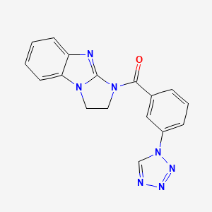 molecular formula C17H13N7O B2883657 (3-(1H-四唑-1-基)苯基)(2,3-二氢-1H-苯并[d]咪唑并[1,2-a]咪唑-1-基)甲苯酮 CAS No. 1207008-00-1