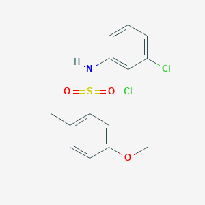 molecular formula C15H15Cl2NO3S B288368 N-(2,3-dichlorophenyl)-5-methoxy-2,4-dimethylbenzenesulfonamide 