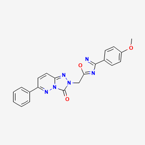 molecular formula C21H16N6O3 B2883685 2-((3-(4-methoxyphenyl)-1,2,4-oxadiazol-5-yl)methyl)-6-phenyl-[1,2,4]triazolo[4,3-b]pyridazin-3(2H)-one CAS No. 1251678-03-1