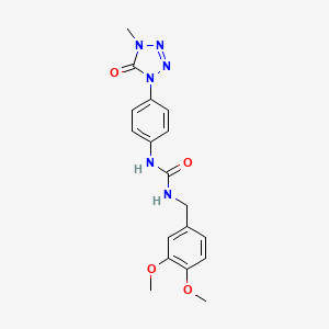 1-(3,4-dimethoxybenzyl)-3-(4-(4-methyl-5-oxo-4,5-dihydro-1H-tetrazol-1-yl)phenyl)urea