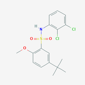molecular formula C17H19Cl2NO3S B288369 5-tert-butyl-N-(2,3-dichlorophenyl)-2-methoxybenzenesulfonamide 