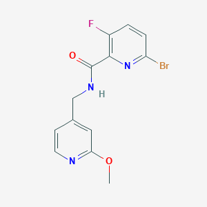 molecular formula C13H11BrFN3O2 B2883705 6-bromo-3-fluoro-N-[(2-methoxypyridin-4-yl)methyl]pyridine-2-carboxamide CAS No. 1808424-67-0