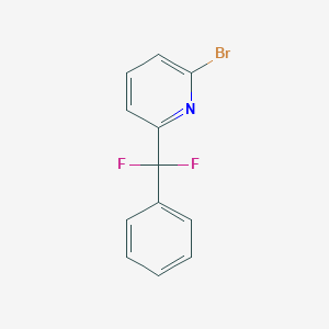 molecular formula C12H8BrF2N B2883707 2-Bromo-6-[difluoro(phenyl)methyl]pyridine CAS No. 2580186-08-7