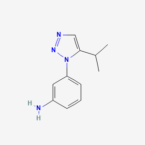 molecular formula C11H14N4 B2883709 3-[5-(propan-2-yl)-1H-1,2,3-triazol-1-yl]aniline CAS No. 1267710-55-3