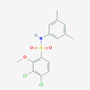 molecular formula C15H15Cl2NO3S B288371 3,4-dichloro-N-(3,5-dimethylphenyl)-2-methoxybenzenesulfonamide 