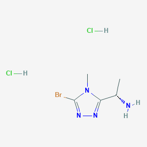 (1S)-1-(5-Bromo-4-methyl-1,2,4-triazol-3-yl)ethanamine;dihydrochloride
