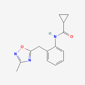 N-(2-((3-methyl-1,2,4-oxadiazol-5-yl)methyl)phenyl)cyclopropanecarboxamide