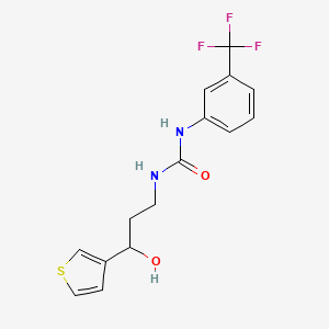 1-(3-Hydroxy-3-(thiophen-3-yl)propyl)-3-(3-(trifluoromethyl)phenyl)urea