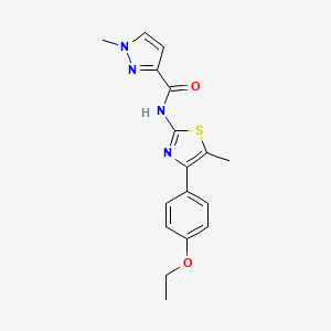 B2883717 N-(4-(4-ethoxyphenyl)-5-methylthiazol-2-yl)-1-methyl-1H-pyrazole-3-carboxamide CAS No. 1172542-69-6