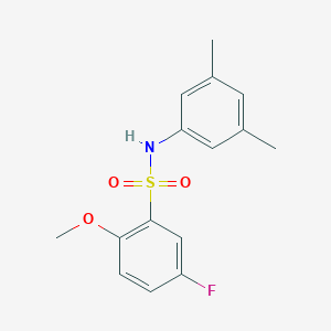 molecular formula C15H16FNO3S B288372 N-(3,5-dimethylphenyl)-5-fluoro-2-methoxybenzenesulfonamide 