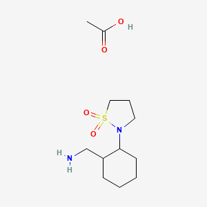 B2883733 2-(2-(Aminomethyl)cyclohexyl)isothiazolidine 1,1-dioxide acetate CAS No. 2225136-29-6