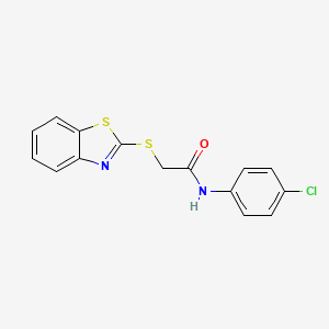 2-(1,3-benzothiazol-2-ylsulfanyl)-N-(4-chlorophenyl)acetamide