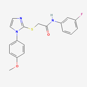 N-(3-fluorophenyl)-2-((1-(4-methoxyphenyl)-1H-imidazol-2-yl)thio)acetamide