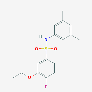 molecular formula C16H18FNO3S B288375 N-(3,5-dimethylphenyl)-3-ethoxy-4-fluorobenzenesulfonamide 