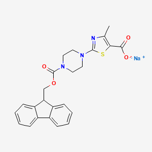 Sodium;2-[4-(9H-fluoren-9-ylmethoxycarbonyl)piperazin-1-yl]-4-methyl-1,3-thiazole-5-carboxylate