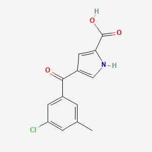 molecular formula C13H10ClNO3 B2883751 4-(3-氯-5-甲基苯甲酰)-1H-吡咯-2-羧酸 CAS No. 1531547-47-3