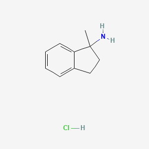 molecular formula C10H14ClN B2883759 1-methyl-2,3-dihydro-1H-inden-1-amine hydrochloride CAS No. 1909312-12-4