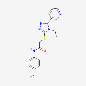 molecular formula C19H21N5OS B2883768 N-(4-乙基苯基)-2-[(4-乙基-5-吡啶-3-基-1,2,4-三唑-3-基)硫代]乙酰胺 CAS No. 525582-84-7