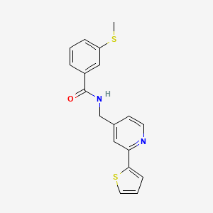 molecular formula C18H16N2OS2 B2883778 3-(methylthio)-N-((2-(thiophen-2-yl)pyridin-4-yl)methyl)benzamide CAS No. 2034437-31-3