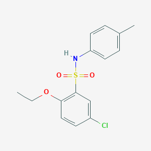molecular formula C15H16ClNO3S B288378 5-chloro-2-ethoxy-N-(4-methylphenyl)benzenesulfonamide 