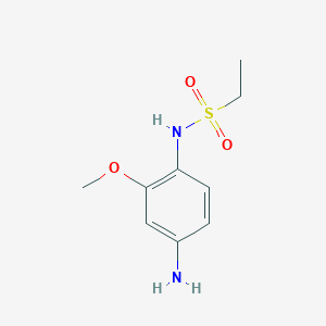 molecular formula C9H14N2O3S B2883797 N-(4-amino-2-methoxyphenyl)ethane-1-sulfonamide CAS No. 926202-78-0