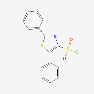 molecular formula C15H10ClNO2S2 B2883809 2,5-Diphenyl-1,3-thiazole-4-sulfonyl chloride CAS No. 1410792-87-8