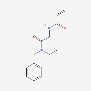 molecular formula C14H18N2O2 B2883814 N-[2-[Benzyl(ethyl)amino]-2-oxoethyl]prop-2-enamide CAS No. 2305384-94-3