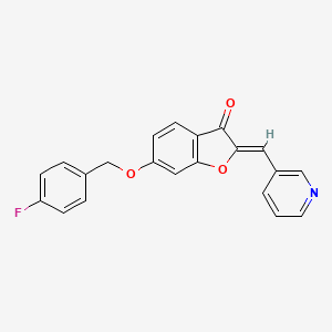 (Z)-6-((4-fluorobenzyl)oxy)-2-(pyridin-3-ylmethylene)benzofuran-3(2H)-one