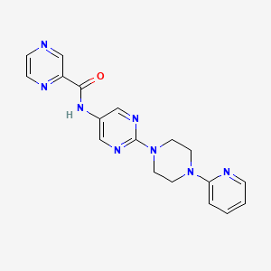 N-(2-(4-(pyridin-2-yl)piperazin-1-yl)pyrimidin-5-yl)pyrazine-2-carboxamide