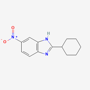molecular formula C13H15N3O2 B2883831 2-cyclohexyl-5-nitro-1H-benzimidazole CAS No. 51759-50-3