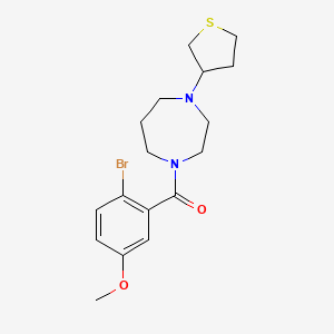 (2-Bromo-5-methoxyphenyl)(4-(tetrahydrothiophen-3-yl)-1,4-diazepan-1-yl)methanone